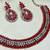 Red color yellow gold plating festive wear designer necklace set