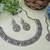 White color yellow gold plating festive wear designer necklace set