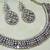 White color yellow gold plating festive wear designer necklace set
