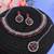Maroon color rhodium plating festive wear designer necklace set