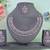 Pink color rhodium plating festive wear designer necklace set