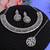 Pink color rhodium plating festive wear designer necklace set