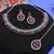 Purple color rhodium plating festive wear designer necklace set