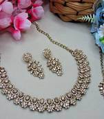 Multicolor color yellow gold plating festive wear designer necklace set