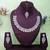 Purple color yellow gold plating festive wear designer necklace set