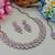 Purple color yellow gold plating festive wear designer necklace set