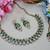 Green color yellow gold plating festive wear designer necklace set