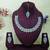 Green color yellow gold plating festive wear designer necklace set