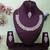 Pink color yellow gold plating festive wear designer necklace set