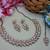 Pink color yellow gold plating festive wear designer necklace set