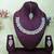 Green color yellow gold plating festive wear designer necklace set