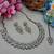 Green color yellow gold plating festive wear designer necklace set