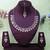 Purple color yellow gold plating festive wear designer necklace set