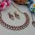Purple color yellow gold plating festive wear designer necklace set