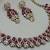 Purple color yellow gold plating festive wear designer necklace set