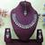Green color yellow gold plating festive wear designer necklace set
