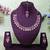 Pink color yellow gold plating festive wear designer necklace set