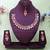 Red color yellow gold plating festive wear designer necklace set