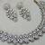 White color yellow gold plating festive wear designer necklace set