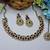 Multicolor color yellow gold plating festive wear designer necklace set