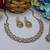 Pink color yellow gold plating festive wear designer necklace set