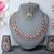 Pink color yellow gold plating festive wear designer necklace set