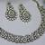 White color yellow gold plating festive wear designer necklace set