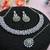 Purple color rhodium plating festive wear designer necklace set