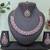 Pink color rhodium plating festive wear designer necklace set