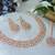 Pink color rhodium plating festive wear designer necklace set