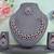 Maroon color rhodium plating festive wear designer necklace set