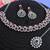 Maroon color rhodium plating festive wear designer necklace set