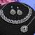 Beige color rhodium plating festive wear designer necklace set