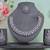 Pink color rhodium plating festive wear designer necklace set