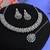Pink color rhodium plating festive wear designer necklace set