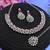 Purple color rhodium plating festive wear designer necklace set