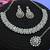 White color rhodium plating festive wear designer necklace set