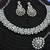 White color rhodium plating festive wear designer necklace set