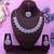 Purple color yellow gold plating festive wear designer necklace set