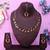 Multicolor color yellow gold plating festive wear designer necklace set