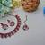 Multicolor color yellow gold plating festive wear designer necklace set