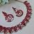 Multicolor color yellow gold plating festive wear designer necklace set