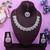 Pink color yellow gold plating festive wear designer necklace set