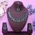 Green color yellow gold plating festive wear designer necklace set