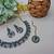 Green color yellow gold plating festive wear designer necklace set