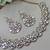 White color yellow gold plating festive wear designer necklace set