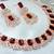 Maroon color rhodium plating festive wear designer necklace set
