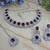 Maroon color rhodium plating festive wear designer necklace set