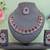 Pink color rhodium plating festive wear designer necklace set