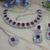 Pink color rhodium plating festive wear designer necklace set